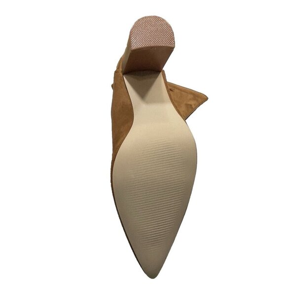 Brown Over-The-Knee Suede Boots Women Size 9.5 Lace-Up Fashion 3.75 In Heels NEW - Picture 8 of 16